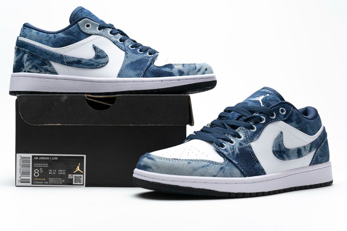 Air Jordan 1 Low Washed Denim Reps Sneaker CZ8455-100
