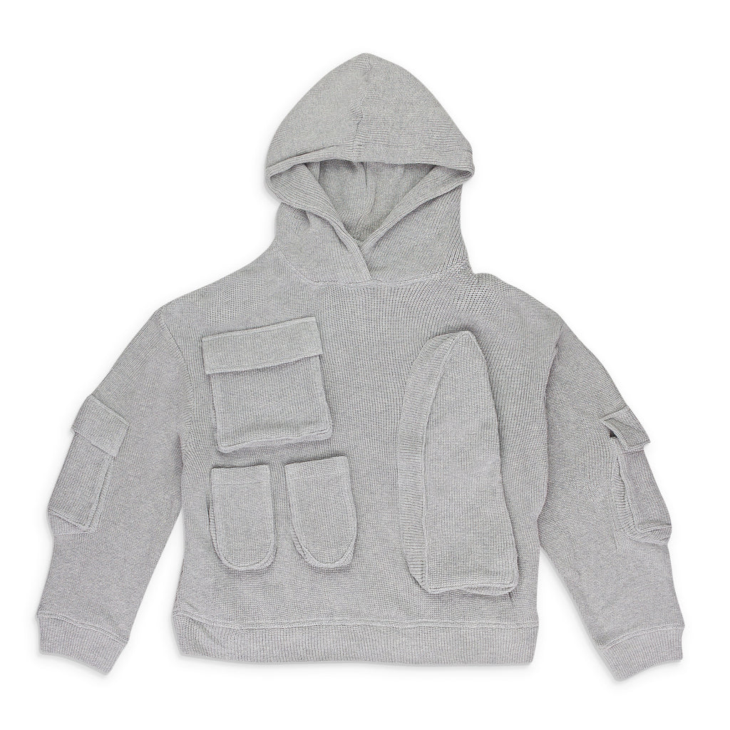 GRAY MULTI POCKET SWEATSHIRT