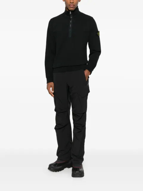 Stone Island half-zip patch sweatshirt