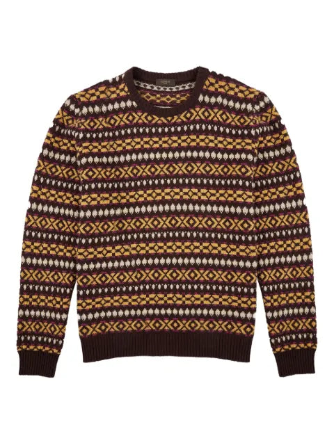 slowear jacquard wool jumper