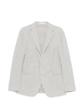 Eleventy striped single-breasted jacket
