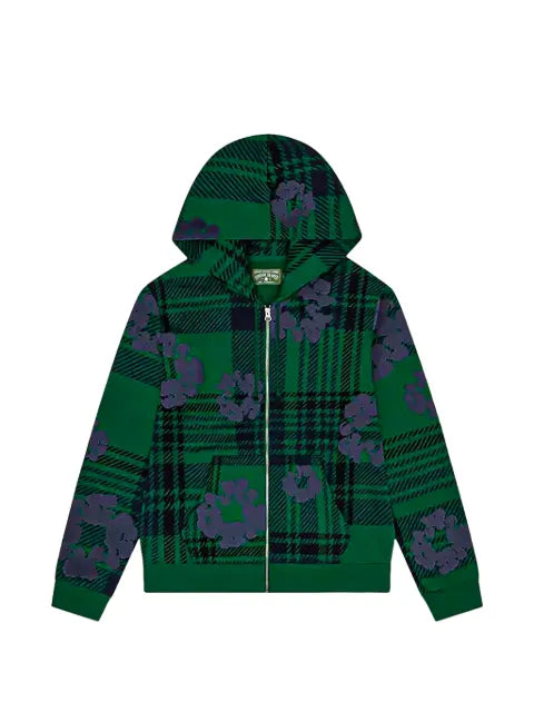 Denim Tears plaid wreath zip hoodie