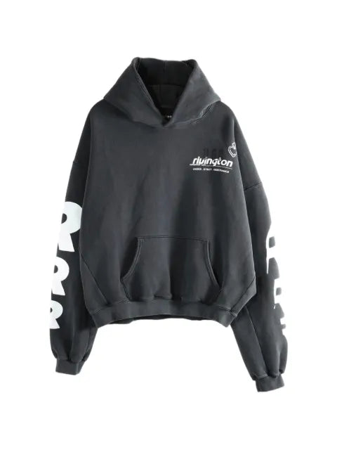 RRR123 Membership Uso logo-print hoodie