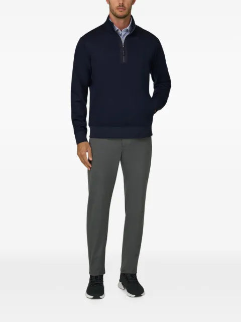 Boggi Milano quarter-zip sweatshirt in wool blend wooltech