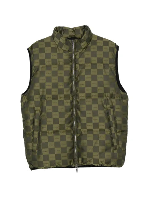 Iceberg check-print quilted gilet