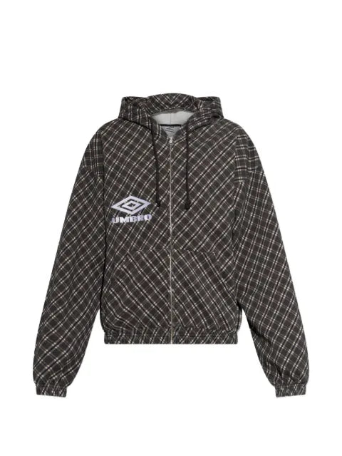 UMBRO plaid zip-up hoodie