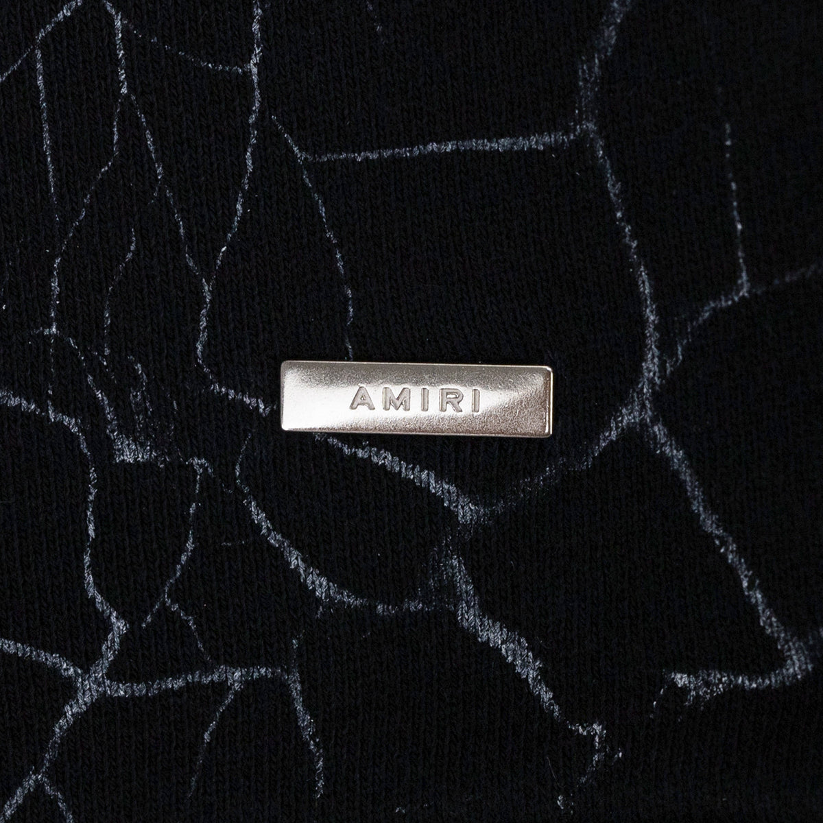 Black Cracked Dye Core Logo Hoodie