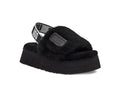 Black Disco Fluffy Sandals — New Arrival | In Stock