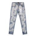 Purple Brand Light Blue Bleached Paint Splatter Skinny Jeans