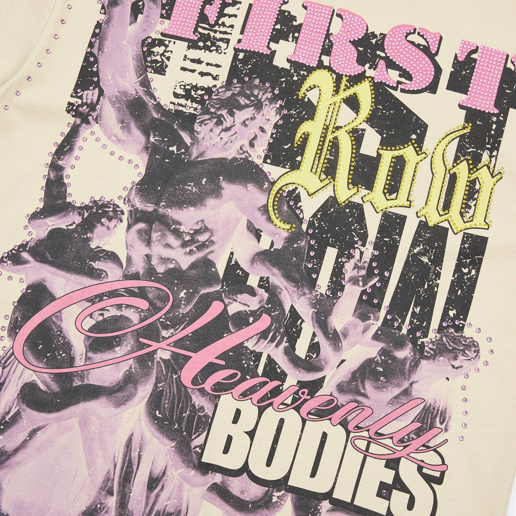 FIRST ROW Heavenly Bodies Rhinestone Crop T-Shirt