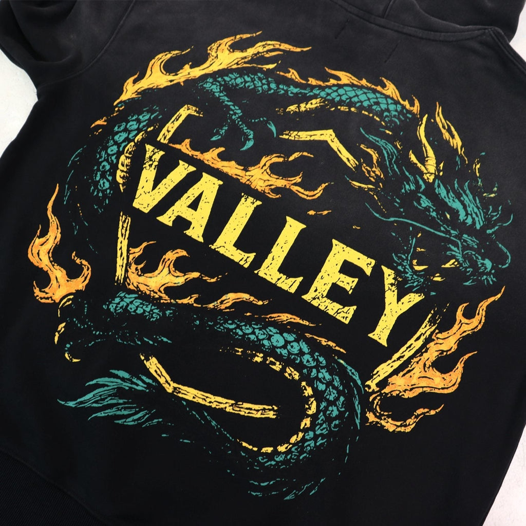 Valley Dreams Dragon Flame Graphic Hoodie
