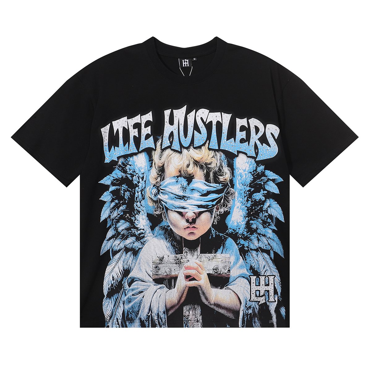 Life Hustlere Pary Praying Angel Graphic T-Shirt