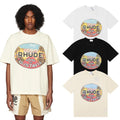 Rhude T-shirts Gustavia Hotel Printed Cotton Casual Short Sleeves Men's and Women's
