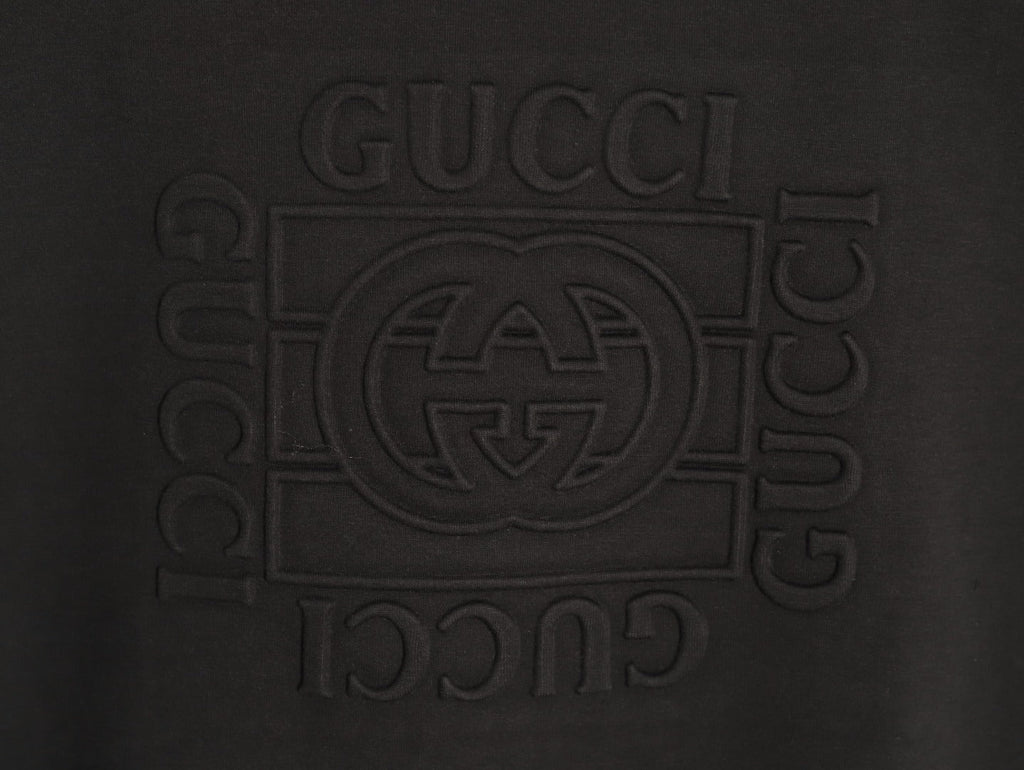 Gucci Interlocking G and Lettering Crewneck Sweatshirt - Black